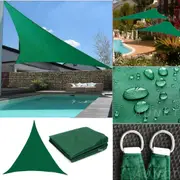 420d Triangle Shade Sail Green Waterproof Polyester Awning Outdoor Sun Shelter Garden Patio Pool Shade