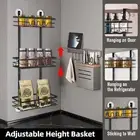 ACA 3-tier Bath Over Door Hanging Shower Caddy Adjustable Basket Kitchen Holder