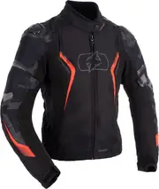 Oxford Omega 1.0 Camo, textile pants waterproof women , color: Black/Grey/Neon-Red , size: 40
