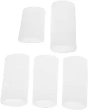 WOONEKY 5pcs Protector Silicone Cover for Fingers Silicone Covers Cover Sleeves Protectors Joint Protection Covers Silicone Sleeves White