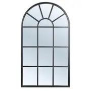 Cooper & Co. Abbey 105cm Arch Iron Indoor Outdoor Mirror Black
