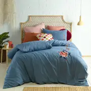 Accessorize Tallulah Embroidered Linen Cotton Quilt Cover Set