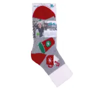 Socks AirPlus Aloe Cabin - Moisturizing Socks - Grey/Red Coffee Patterns - Size 35-41