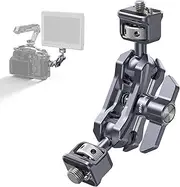 NEEWER Lightweight Magic Arm, Articulating Friction Arm with 1/4" & 3/8" Screws, Retractable Anti Twist Locating Pin & 360° Ball Head for Camera Field Monitor, Compatible with SmallRig Cage, UA071