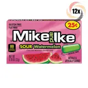 12x Packs Mike & Ike Sour Watermelon Chewy Candy | .78oz | Fat & Gluten Free