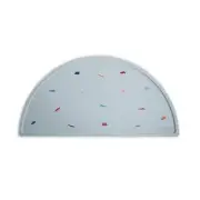 mushie Silicone Placemat for Kids | BPA-Free Non-Slip Design (Retro Cars)