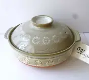 GINPO Mishima DONABE Japanese Earthen Clay Pot BANKO Ware Pottery Casserole
