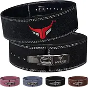 Mytra Fusion Lever Belt 10mm for weight lifting Powerlifting men women Quick release lever 4" Multi Color Genuine Leather Gym Fitness
