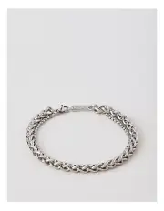 [Blaq] Double Weave Chain Bracelet in Silver
