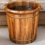 Wooden Foot Bath Bucket, Solid Wood Foot Tub, Smooth Pedicure Barrels for Soaking Feet Spa, Wooden Foot Basin for Women Foot Washing, Pedicure Foot Spa for Relaxation And Stress Relief,L