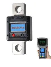10000kg Dynamometer (Radiolink/wireless) with Handheld indicator and 2 shackles