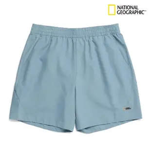 【National Geographic 國家地理】男裝Ripstop鬆緊短褲 - 藍灰色(輕便休閒鬆緊短褲)