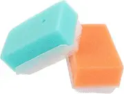 COLLBATH 2pcs Shampoo Brush and Baby Bath Scrubber Newborns Sensory Scalp Care with Soft Bath Sponge and Massage Brush