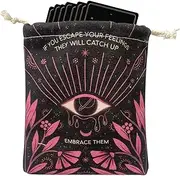 2 x Soft Tarot Card Bags, Storage Bag for Tarot Enthusiasts, Tarot Card Pocket with Drawstring for Tarot Enthusiasts, Party Cube Jewellery, Prevent Crystals