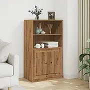 Highboard Artisan Oak, 60x35.5x103.5 cm, Engineered Wood, Modern Storage Cabinet for Hallway and Dining