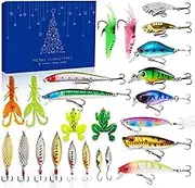 Fishing Advent Calendar 2023 | Advent Calendar Fishing Christmas Countdown | Fishing Tackle Box Advent Calendars | 24 Days Fishing Tackle Advent Calendar for Fish Lovers Adult Men Teen Boys