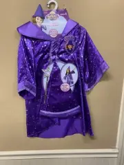Sofia the First Disney Magic Spells Robe Wand Purple Magician Costume Size 4-6x