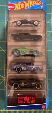2022 HOT WHEELS 5 PACK MULTIPACK - THE BATMAN CORVETTE NOMAD BATMOBILE