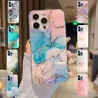 For iPhone 16 15 14 13 Pro Max 12 11 Shockproof Marble Gradient Phone Case Cover