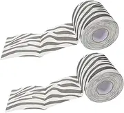 GARVALON Pack Zebra Patterned Tissue Roll Toilet Paper Rolls for Bathroom Decor Stylish Zebra Fabric Prints Soft Strong Paper Easy Storage