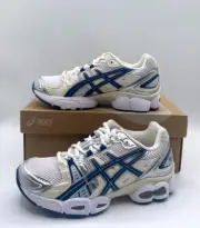 ASICS Women's Gel-Nimbus 9 White/Light Indigo 1202A278-108 US Size 9.5 EUR 41.5