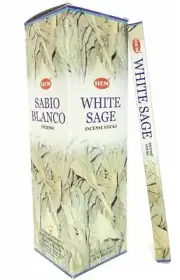 HEM Square White Sage 200 Incense Sticks India Relaxation Longevity Energies