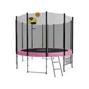 Kahuna Blizzard 10ft Trampoline With Basketball Set Pink