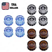 4x Guitar Knob Clear Dodecagon Speed Control Volume Tone Knobs for Les Paul