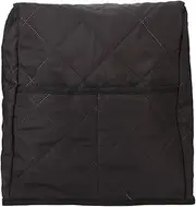 Coffee Machine Cover, Washable Coffee Maker Dust Cover, Soft Cotton Espresso Machine Cover Coffee Making Machine Cover with Pockets, Dustproof Appliances Cover, 12.6"x12.2"x14.2", Black