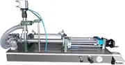 GUAWJRZDP Semi Automatic Filling Machine, Bottle Filling Filler, Paste/Liquid quantitative Dispensing, Five-Way Valve, Digital Filling Adjustment, Suitable for Honey, Beverage, Toothpaste(5-50ml)