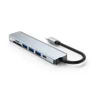USB Type-C 7-in-1 Multiport Adapter HUB Splitter w/ 4K HDMI & SD TF Card Reader