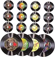 MERRYHAPY Retro Vinyl Record Decorations Wall Record Decorations 16pcs Vinyl Wall Mount Home Decor