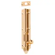 Victorian Barrel Bolt with Long Throw, Pol Brass