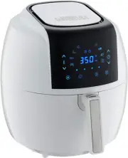 USA XL 8-In-1 Digital Air Fryer with Recipe Book, 5.8-Qt, 1700 Watts, White