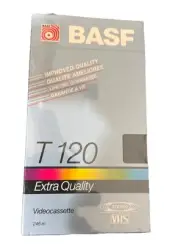 BASF T 120 VHS Tape Extra Quality Video Cassette *SEALED 246m Stereo* ER C