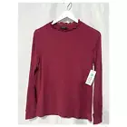Pink Clover Top Womens Medium Long Sleeve Mock Neck Ribbed Stitch Fix Mauve NEW