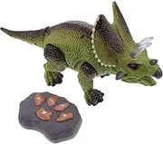 UPKOCH 1 Set Remote Control Triceratops Dinosaur with Sound and Lights Walking Dinosaur Model for Boys Educational Plaything for Indoor Adventures