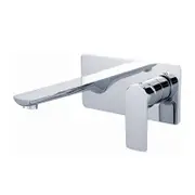 BK Luxus Chrome/Matt Black/Brushed Nickel/Brushed Gold/Brushed Gun Metal Brass Square Bath/Basin Wall Mixer With Spout