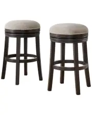 Alaterre Clara Set of 2 Swivel Bar Height Stools