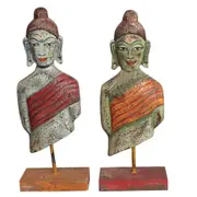 Decorative Figure Dkd Home Decor 18 x 9 x 47 Cm Buddha Oriental 2 Units