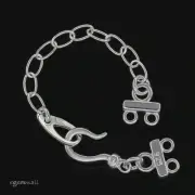 Sterling Silver 2 Strand Hook & Eye Fish Clasp with 2" Extender #97977