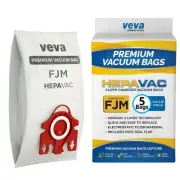 5 VEVA FJM Advances Filters Premium Vacuum Bags Hepavac Bags Cloth Canister