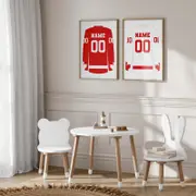[Namly Design] Personalised Poster - Hockey Jersey / Set of 2