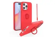 ZUSLAB for iPhone 15 Pro Case, Silicone Finger Ring Stand Cover