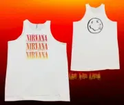 New Nirvana White Mens Tank Top 2 Sided Vintage T-Shirt