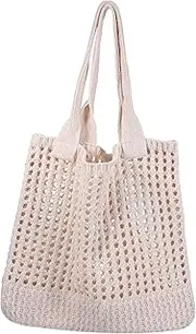 [LIFKOME] Woven Bag Woven Shoulder Bag Beach Bags for Women Beach Tote Crochet Beach Bag Crochet Bags for Women Crochet Shoulder Bag Shoulder Bag for Women Woven Beach Bag Crochet Handbag