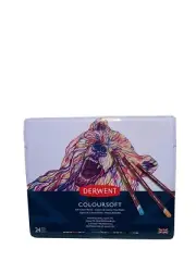 Derwent Coloursoft 24 Colour Pencils Tin - Derwent
