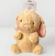 KellyToy KellyBaby Bunny Rabbit Plush Rattle Crinkle Ears 12" Stuffed Easter Toy