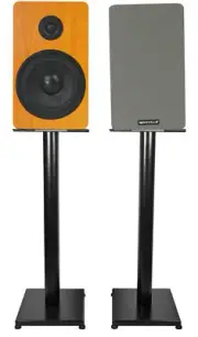 Pair Rockville RockShelf 58C Classic 5.25" Home Bookshelf Speakers w/29" Stands