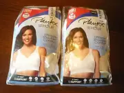 PLATEX BRAS -NWT--SZ 44D--4 HOOK BACK- NO UNDERWIRE--WHITE-